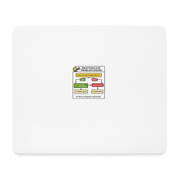 Anleitung Problemlösung Flowchart - Mousepad (Querformat) - Weiß - Vorne