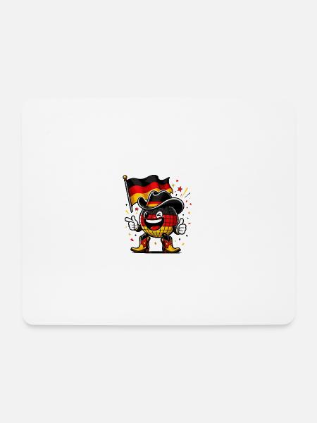 Globe in flag hat - Mouse Pad (horizontal) - white