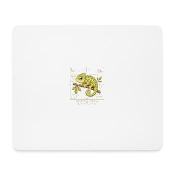 Adaptive Signal Chamäleon im Goldrahmen - Mousepad (Querformat) - Weiß - Vorne