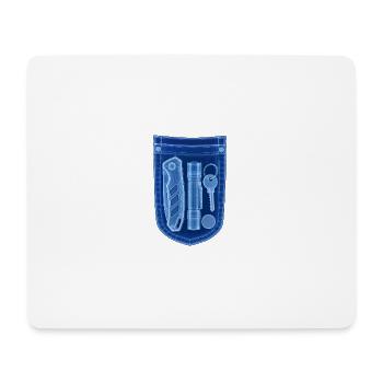 Motif de bouclier d’outil à rayons X - Tapis de souris (format paysage) - blanc - Devant