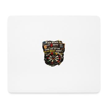 Nur 9 Darts Rest Bleibt - Mousepad (Querformat) - Weiß - Vorne