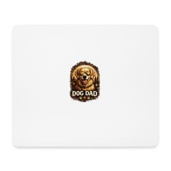 Hundevater mit Sonnenbrille - Mousepad (Querformat) - Weiß - Vorne