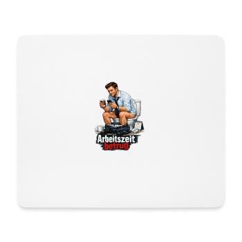 Arbeitszeit Betrug Satire - Mousepad (Querformat) - Weiß - Vorne