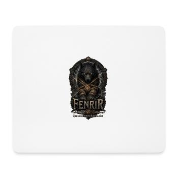 Fenrir Wolf Ragnarök Emblem - Mousepad (Querformat) - Weiß - Vorne