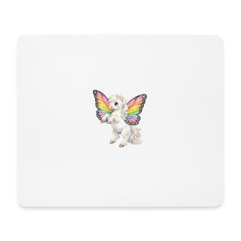 Rainbow Wing Unicorn - Mouse Pad (horizontal) - white - Front