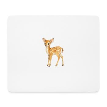 Fawn with heart pattern - Mouse Pad (horizontal) - white - Front