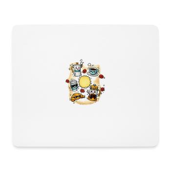 Kaffeekosmos der Morgenfreude - Mousepad (Querformat) - Weiß - Vorne