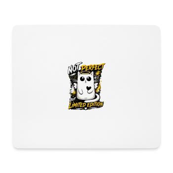 Not Perfect – Édition Limitée Chat - Tapis de souris (format paysage) - blanc - Devant