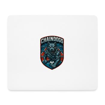 Hundeketten-Fußballabzeichen - Mousepad (Querformat) - Weiß - Vorne