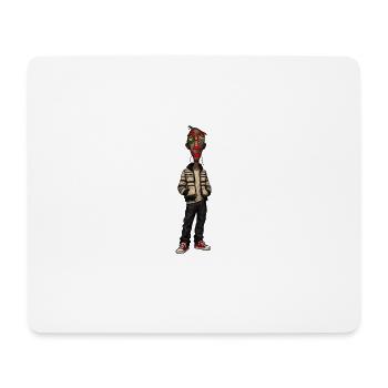 Maskenporträt im Straßenstil - Mousepad (Querformat) - Weiß - Vorne