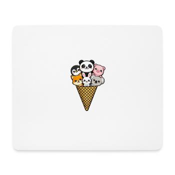 Eiscreme (nicht vegan) - Mousepad (Querformat) - Weiß - Vorne