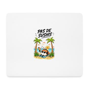 PAS DE SUSHIS - Tapis de souris (format paysage) - blanc - Devant