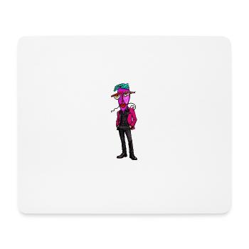 Psychedelischer Anzugheld Neon - Mousepad (Querformat) - Weiß - Vorne