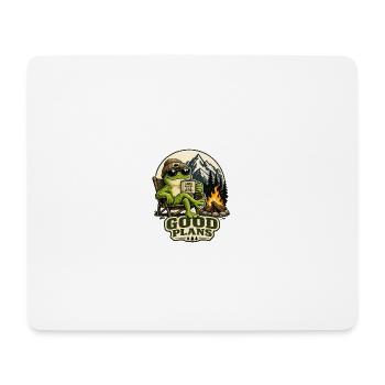Guter Plan am Lagerfeuer Frosch - Mousepad (Querformat) - Weiß - Vorne
