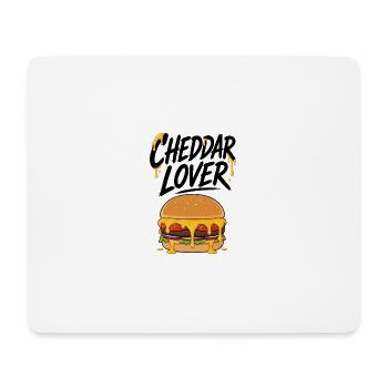 Cheddar Burger Lover Illustration - Mouse Pad (horizontal) - white - Front