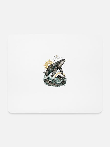 Mana Whale – Spirit of the Pacific - Mouse Pad (horizontal) - white