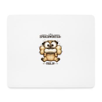 Sprichwort Den Mund zu voll genommen - Mousepad (Querformat) - Weiß - Vorne