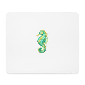 Watercolor Seahorse - Mouse Pad (horizontal) - white - Front