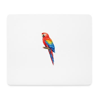 Vibrant parrot coloring - Mouse Pad (horizontal) - white - Front