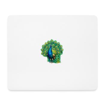 Magnificent peacock - Mouse Pad (horizontal) - white - Front