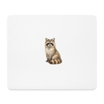 Un raton laveur dans la forêt des rêves - Tapis de souris (format paysage) - blanc - Devant