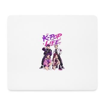 Kpop Is Life - Tapis de souris (format paysage) - blanc - Devant