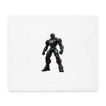 AI-Modified Mech Warrior - Mouse Pad (horizontal) - white - Front