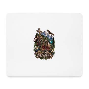 Der Berg ruft: Alpenexpedition - Mousepad (Querformat) - Weiß - Vorne