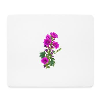 Fleurs de geranium pourpres - Tapis de souris (format paysage) - blanc - Devant