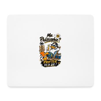Ma Philosophie: Profiter de la Vie - Tapis de souris (format paysage) - blanc - Devant