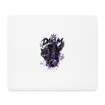 DAKUM Demonic Wolf in the Glow of Night - Mouse Pad (horizontal) - white - Front