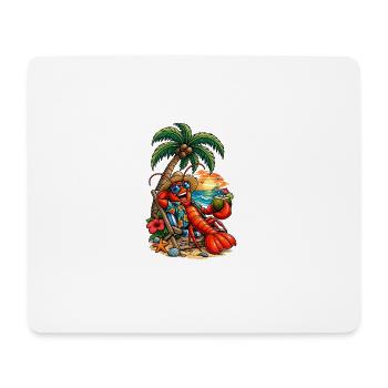 Hawaiian lobster on the beach - Mouse Pad (horizontal) - white - Front