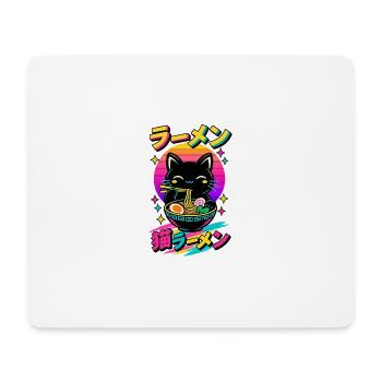 Kawaii Katzen Ramen Anime - Mousepad (Querformat) - Weiß - Vorne
