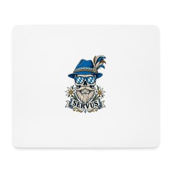 Bayern Bayrische Flagge Edelweiss Servus - Mousepad (Querformat) - Weiß - Vorne