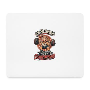 Ich Bezwinge Den Schweinehund - Mousepad (Querformat) - Weiß - Vorne