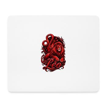 Couronne du zodiaque Lion Rouge Lion - Tapis de souris (format paysage) - blanc - Devant