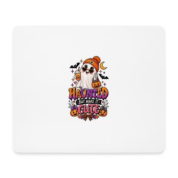 Haunted But Make It Cute Halloween - Mouse Pad (horizontal) - white - Front