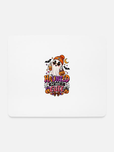 Verflucht, aber machen Sie es süß Halloween - Mousepad (Querformat) - Weiß