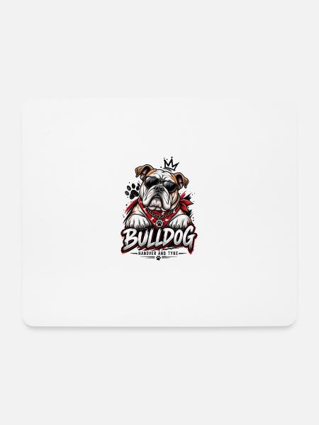Bulldog-Liebhaber Vintage Dog-Design - Mousepad (Querformat) - Weiß
