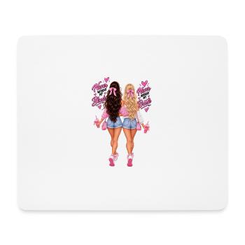 Never Without My Blonde, Never Without My Brunette - Mouse Pad (horizontal) - white - Front