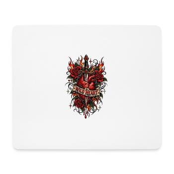 Wild Heart – Tattoo Edition - Mouse Pad (horizontal) - white - Front