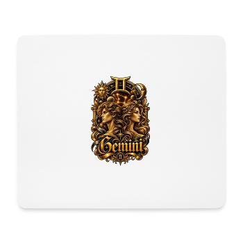Goldene Zwillinge Tierkreiskunst - Mousepad (Querformat) - Weiß - Vorne