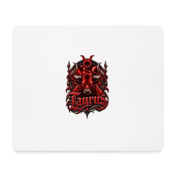 Crimson Taurus Constellation Emblem - Mouse Pad (horizontal) - white - Front