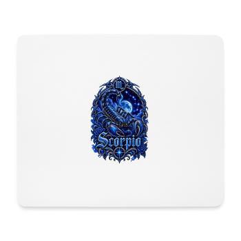 Blauer Skorpion-Tierkreiswappen - Mousepad (Querformat) - Weiß - Vorne