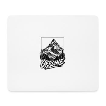 Offline-Berglandschaft - Mousepad (Querformat) - Weiß - Vorne