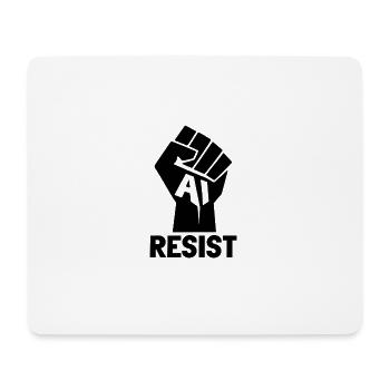 Widerstand gegen KI - Mousepad (Querformat) - Weiß - Vorne
