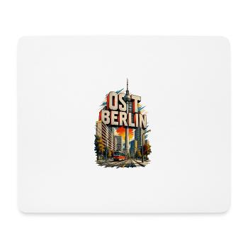 Ost-Berlin – Fernsehturm und Plattenbau - Mousepad (Querformat) - Weiß - Vorne