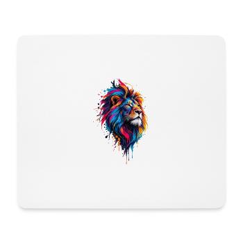 Löwe Aquarell - Mousepad (Querformat) - Weiß - Vorne