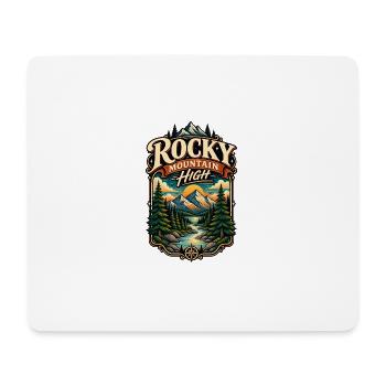 Rocky Mountain Wanderung Vintage-Wildnis-T-Shirt-Kunst - Mousepad (Querformat) - Weiß - Vorne