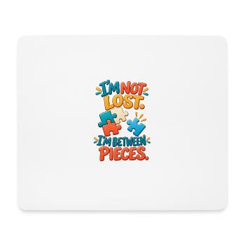 Witziger Puzzle-Liebhaber – Zwischen den Teilen - Mousepad (Querformat) - Weiß - Vorne